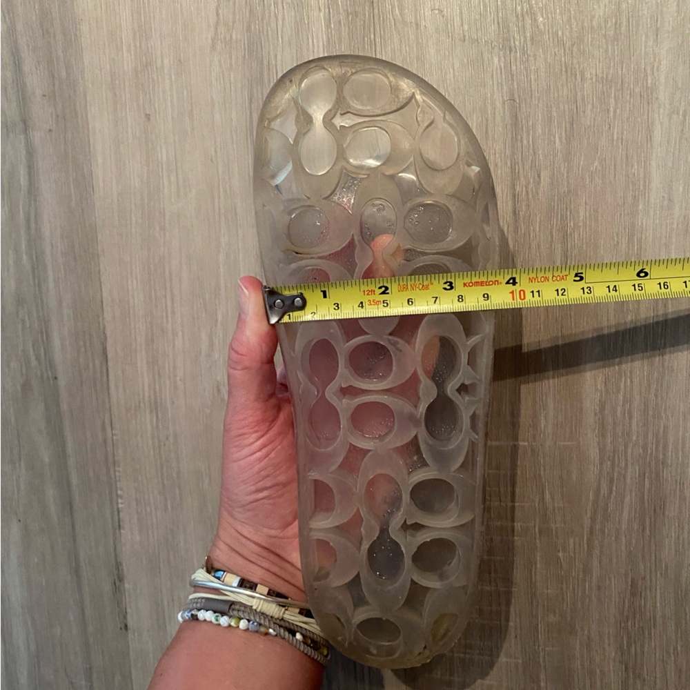 Coach Translucent Clear Logo Slide Sandals - Picture 4 of 5